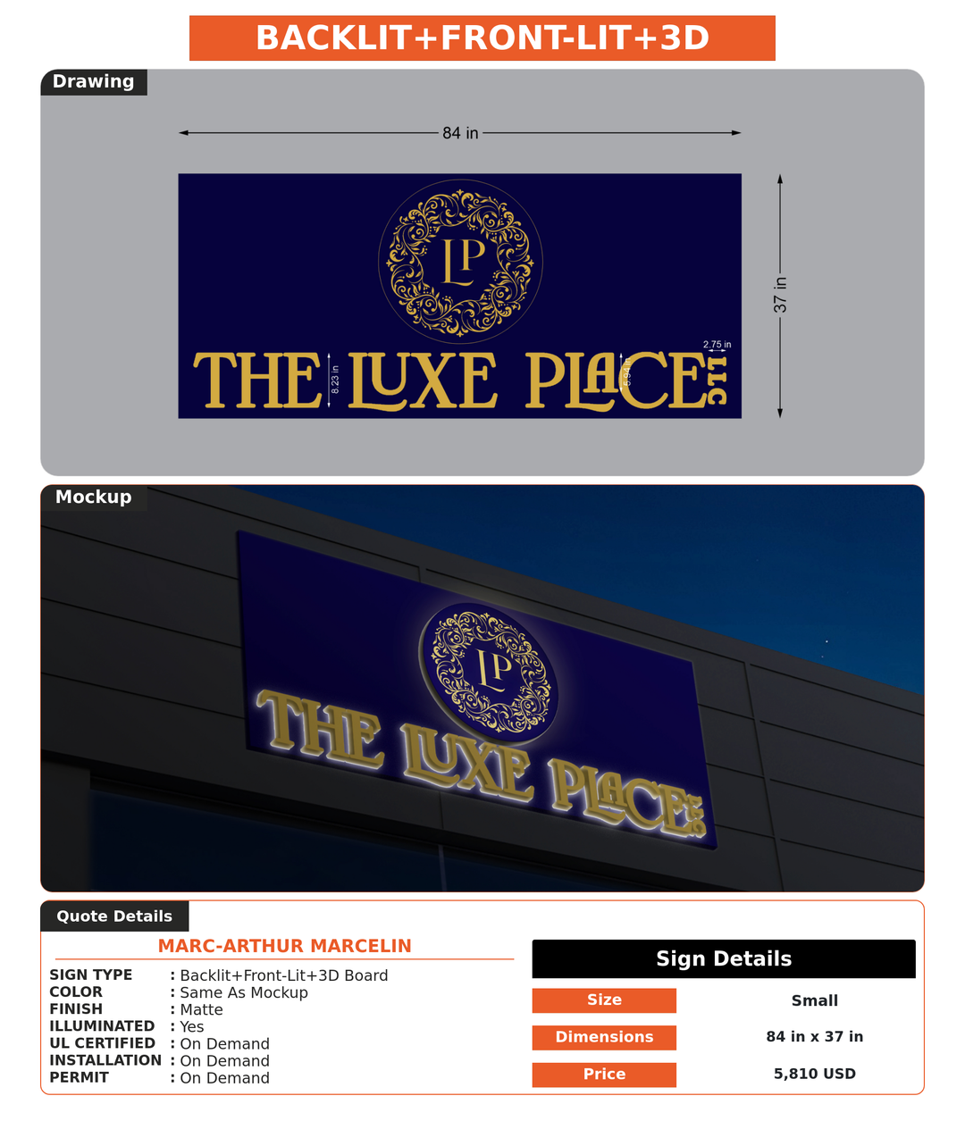 CUSTOM MOCKUP SIGN FOR Marc-Arthur Marcelin