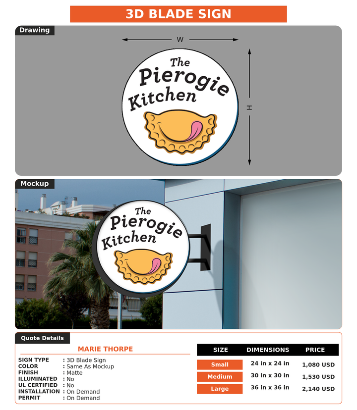 CUSTOM MOCKUP SIGN FOR Marie Thorpe
