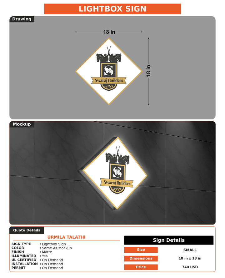CUSTOM MOCKUP SIGN FOR urmila talathi