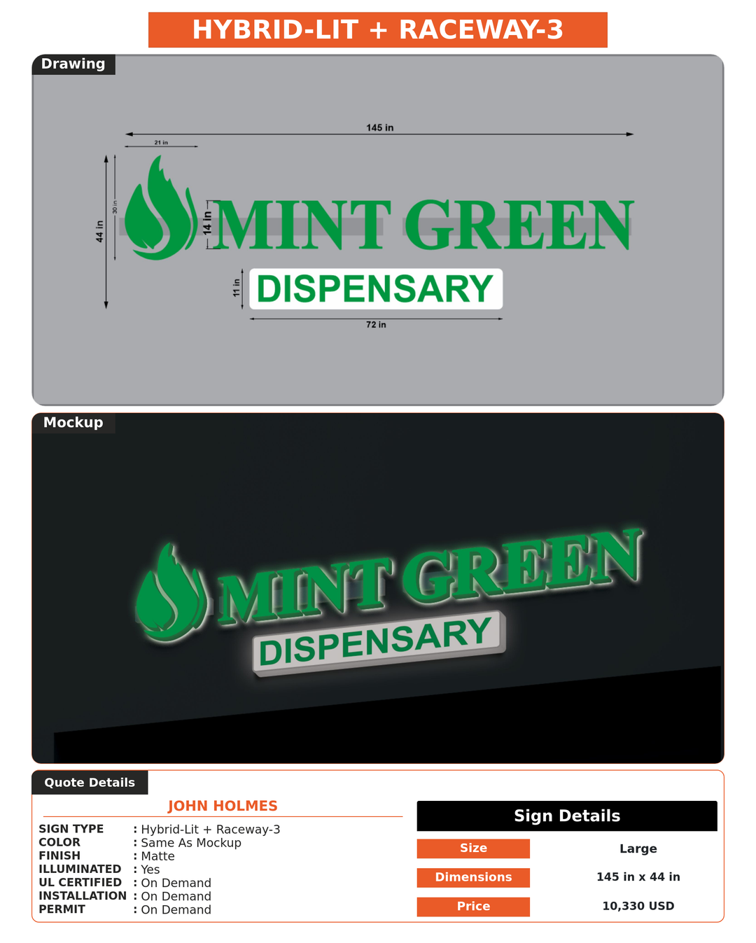 CUSTOM MOCKUP SIGN FOR John Holmes