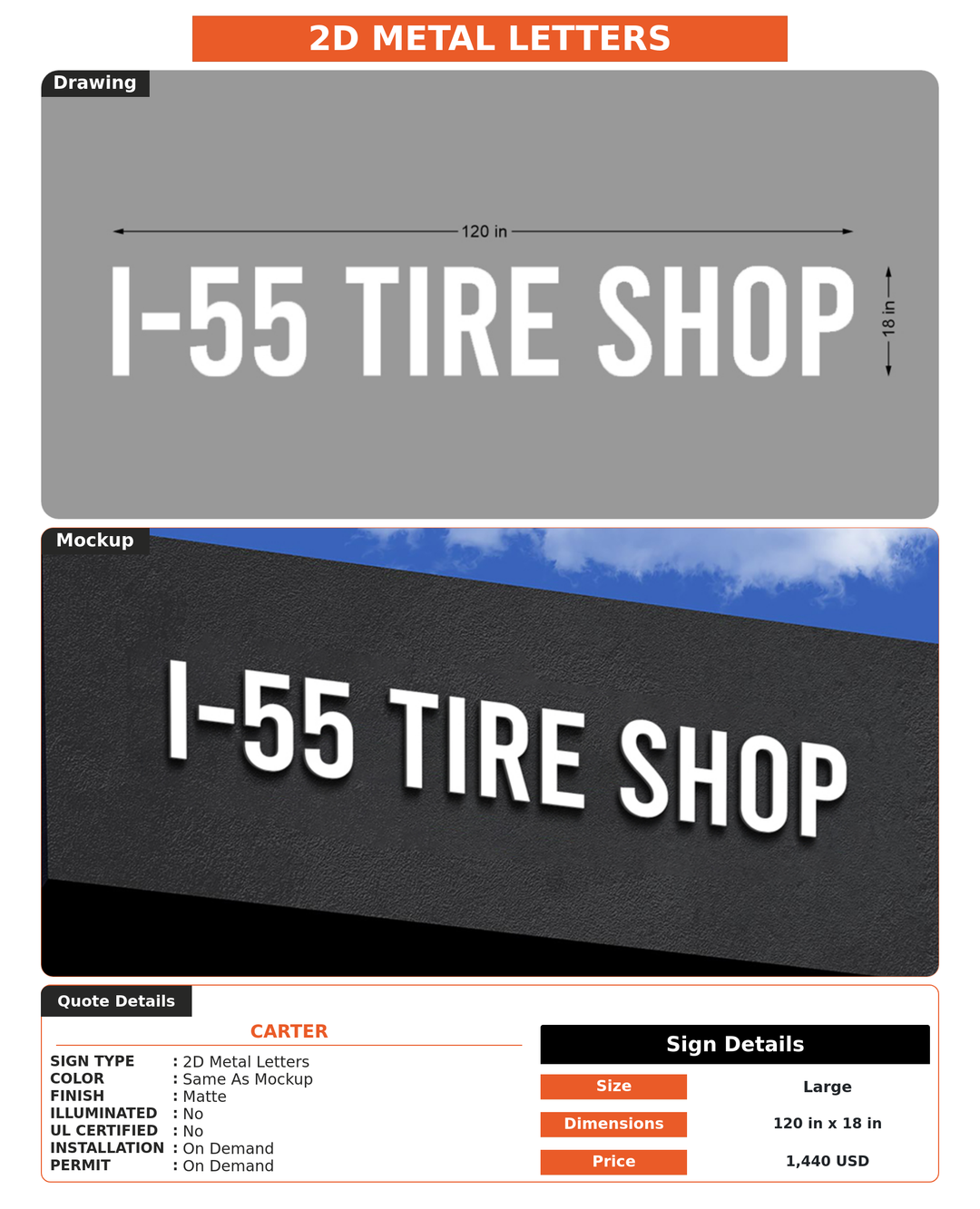 CUSTOM MOCKUP SIGN FOR Carter