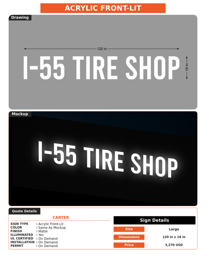 CUSTOM MOCKUP SIGN FOR Carter