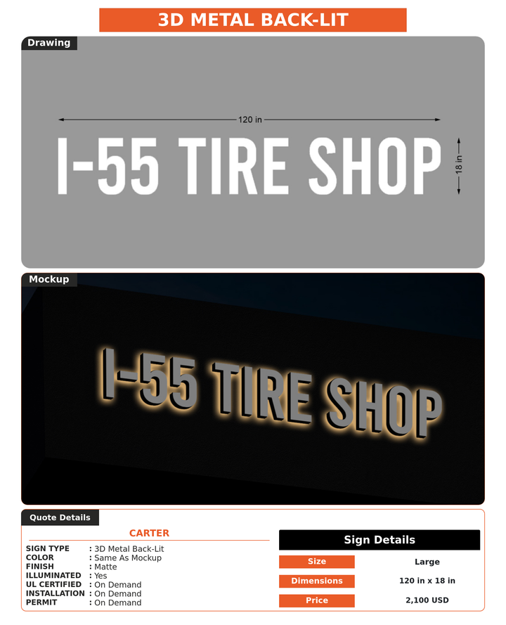 CUSTOM MOCKUP SIGN FOR Carter