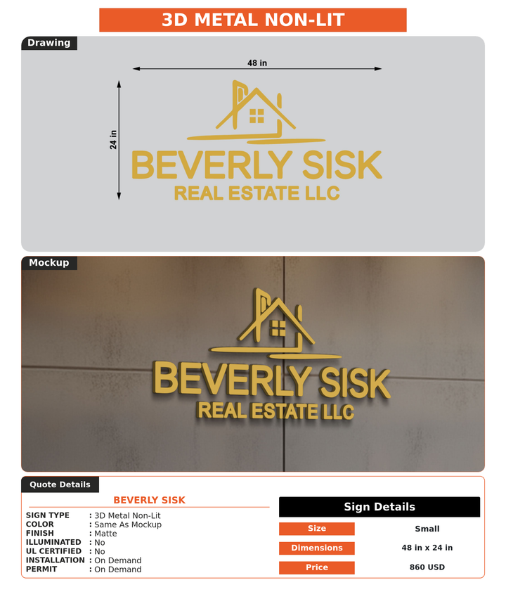 CUSTOM MOCKUP SIGN FOR Beverly Sisk