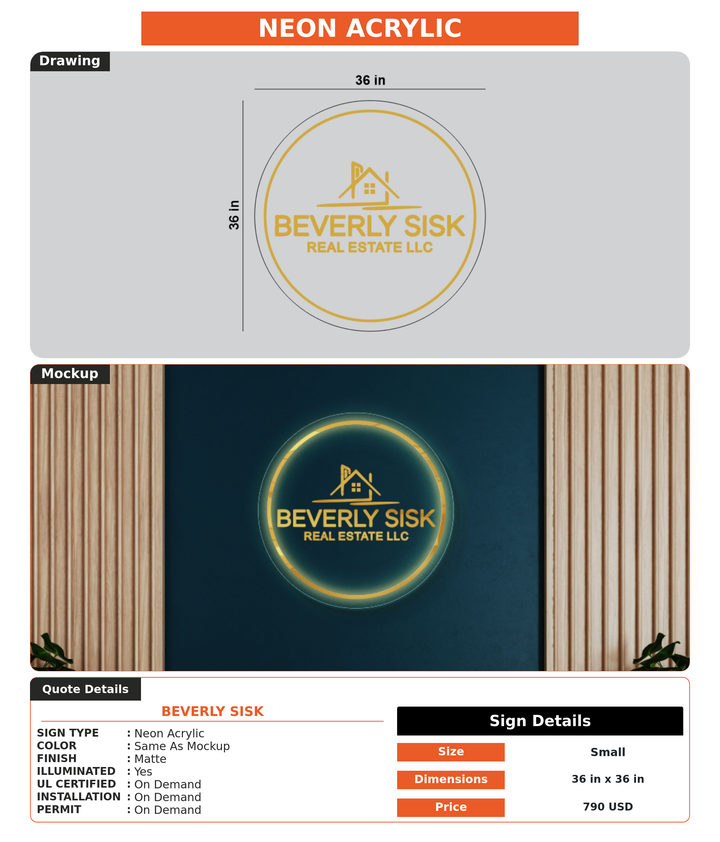 CUSTOM MOCKUP SIGN FOR Beverly Sisk