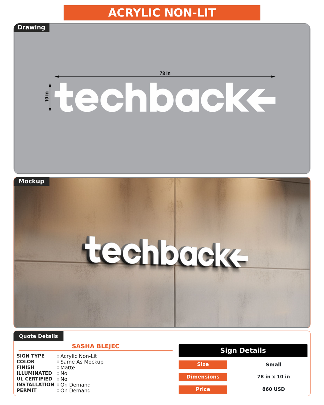 CUSTOM MOCKUP SIGN FOR Sasha Blejec