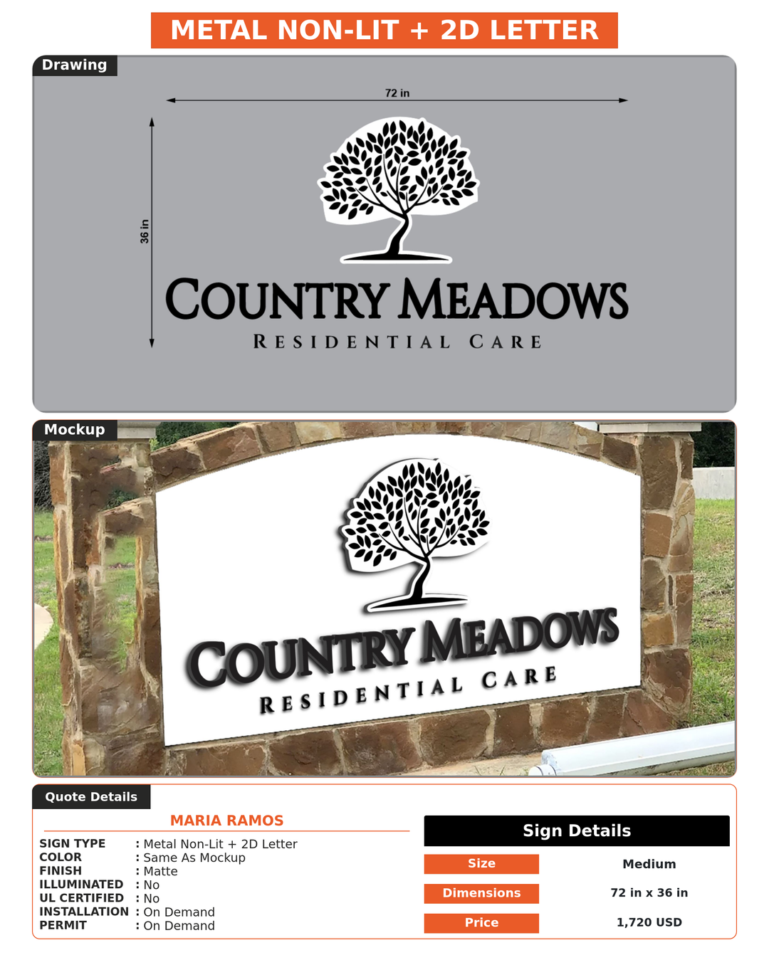 CUSTOM MOCKUP SIGN FOR MARIA RAMOS