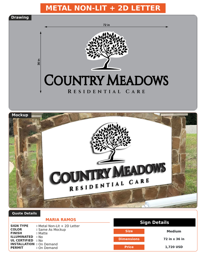 CUSTOM MOCKUP SIGN FOR MARIA RAMOS