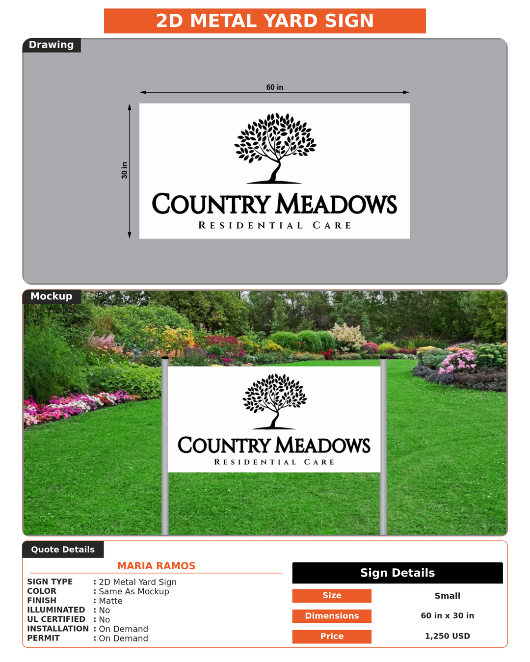 CUSTOM MOCKUP SIGN FOR MARIA RAMOS