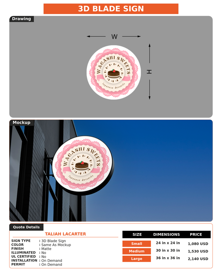 CUSTOM MOCKUP SIGN FOR Taliah LaCarter