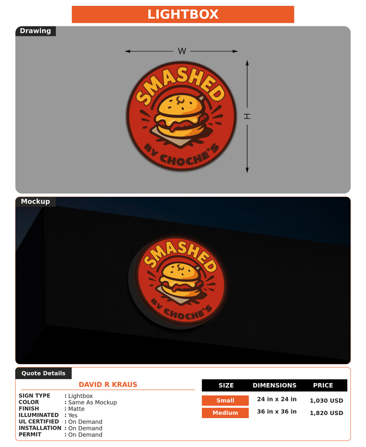 CUSTOM MOCKUP SIGN FOR David R Kraus