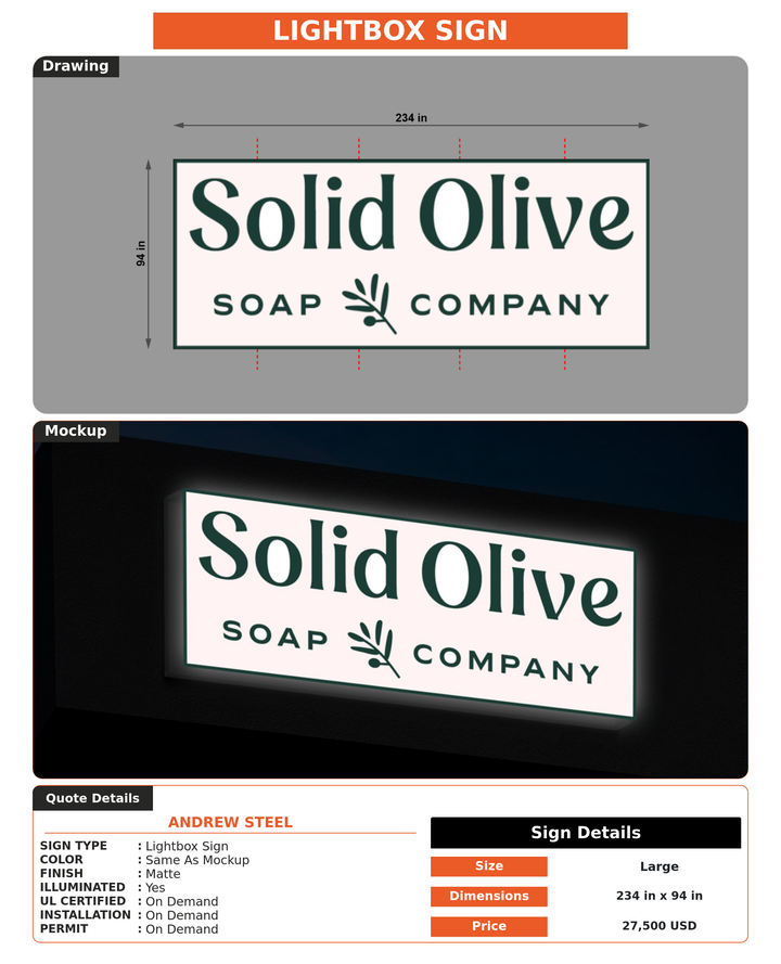 CUSTOM MOCKUP SIGN FOR Andrew Steel