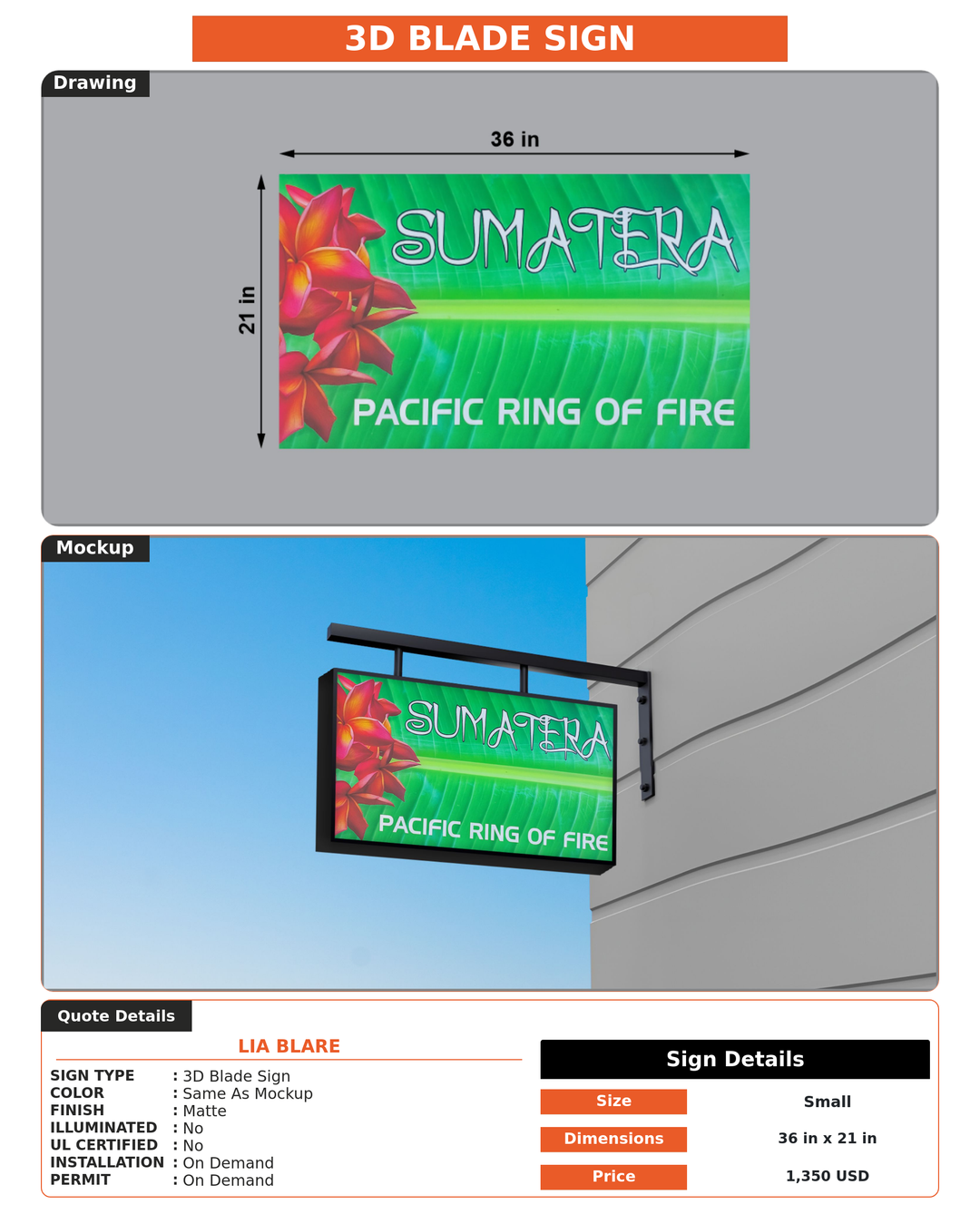 CUSTOM MOCKUP SIGN FOR Lia blare