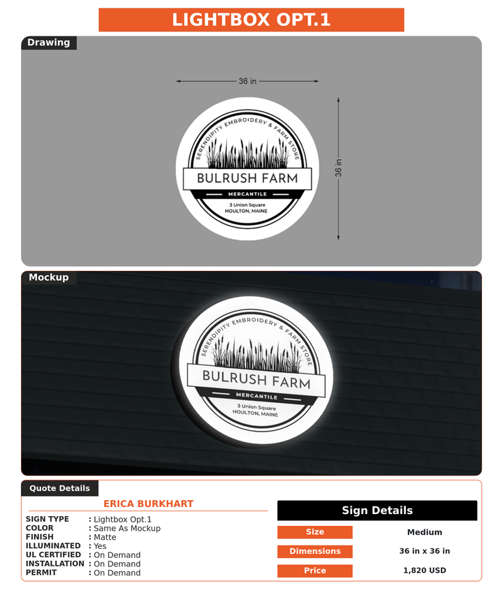 CUSTOM MOCKUP SIGN FOR Erica Burkhart