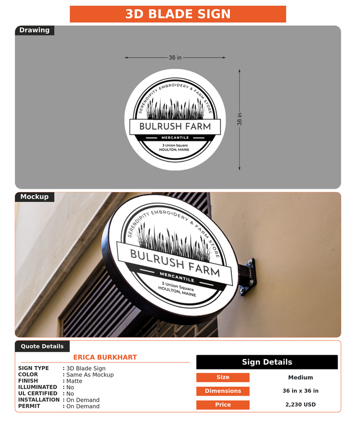 CUSTOM MOCKUP SIGN FOR Erica Burkhart