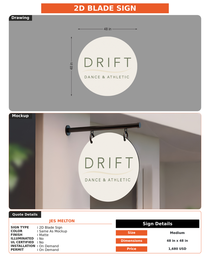 CUSTOM MOCKUP SIGN FOR Jes Melton