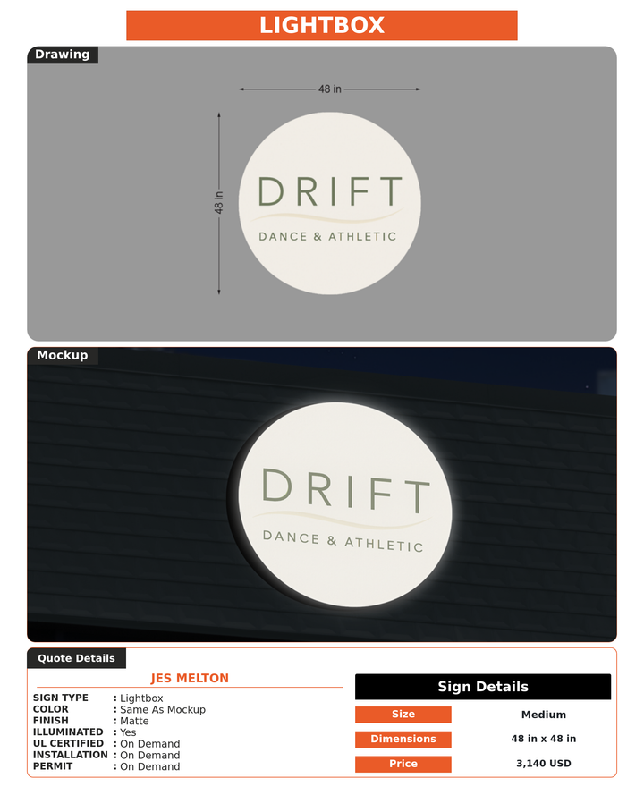 CUSTOM MOCKUP SIGN FOR Jes Melton