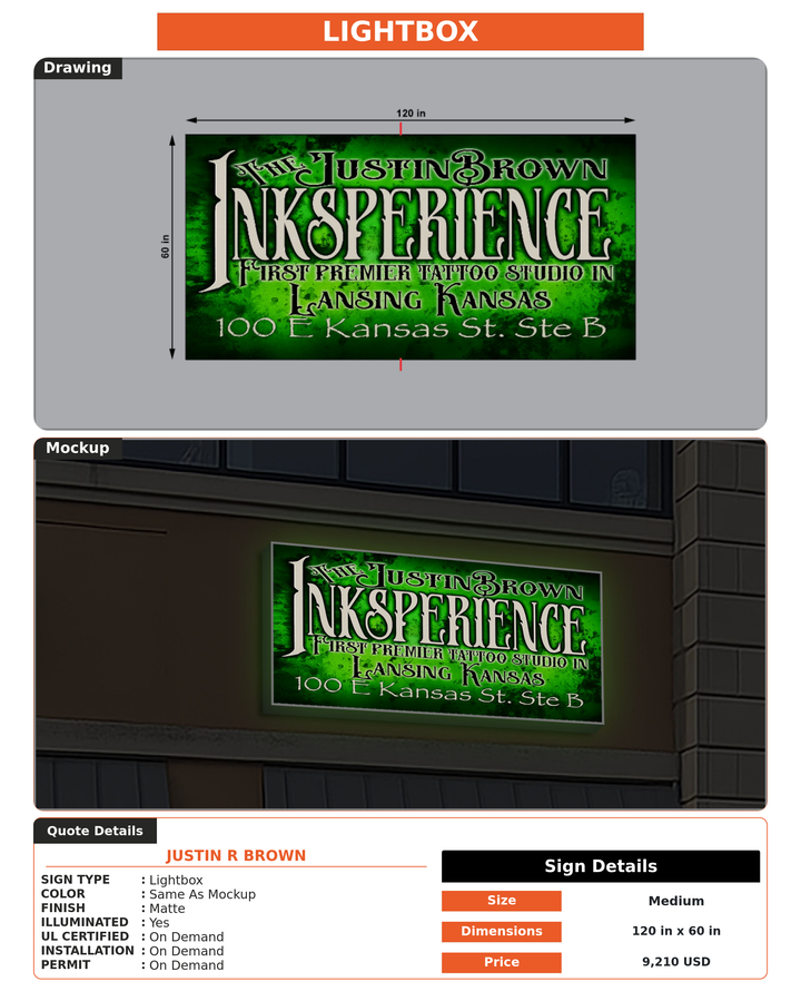 CUSTOM MOCKUP SIGN FOR Justin R Brown