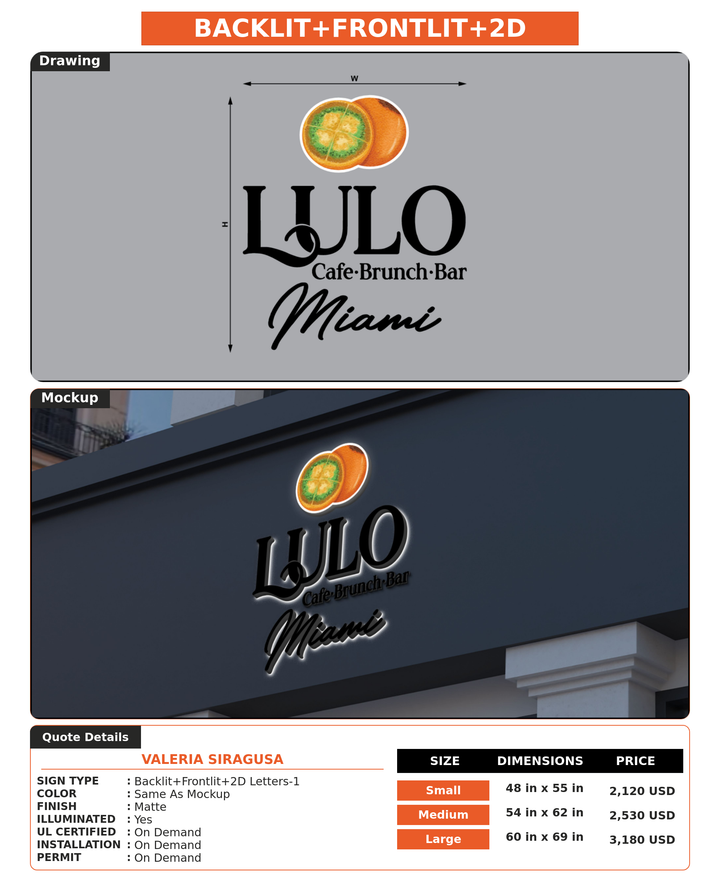 CUSTOM MOCKUP SIGN FOR Valeria Siragusa