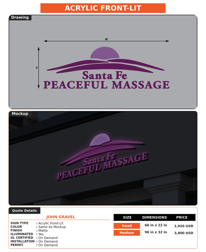 CUSTOM MOCKUP SIGN FOR John Gravel