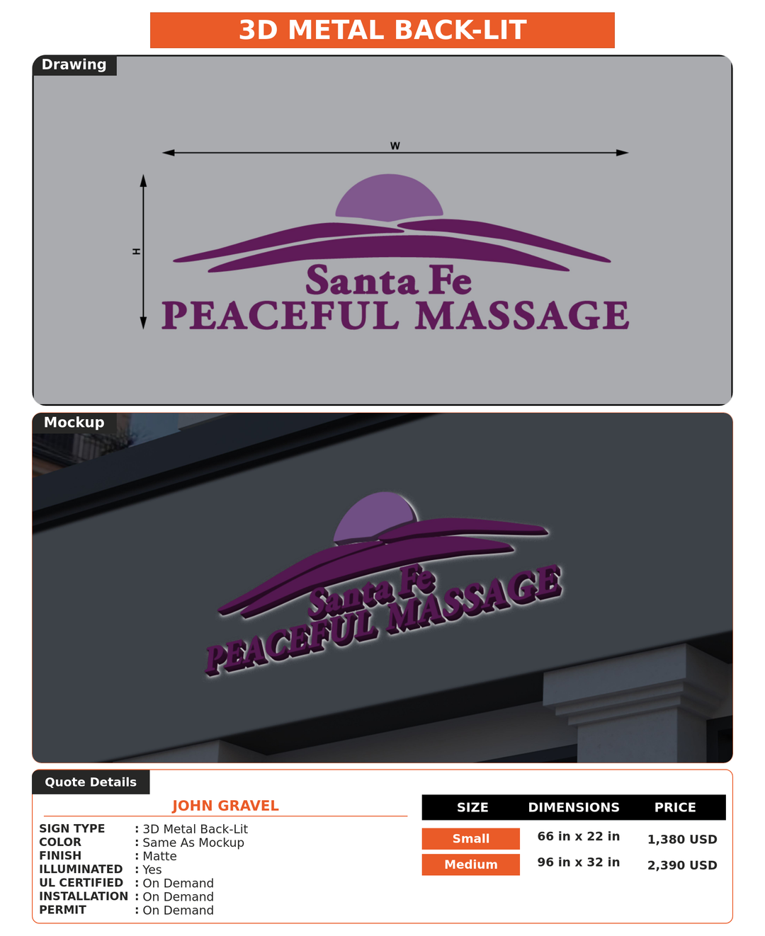 CUSTOM MOCKUP SIGN FOR John Gravel