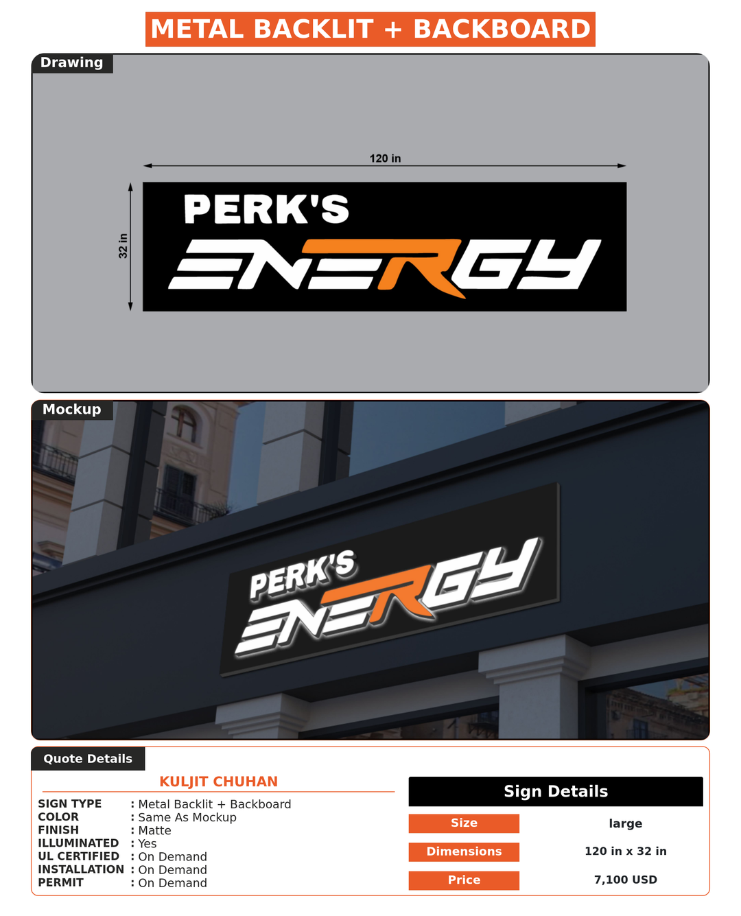 CUSTOM MOCKUP SIGN FOR kuljit chuhan