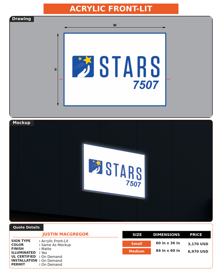 CUSTOM MOCKUP SIGN FOR Justin MacGregor