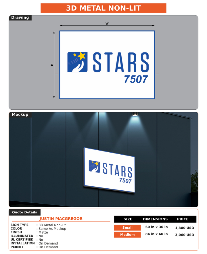 CUSTOM MOCKUP SIGN FOR Justin MacGregor