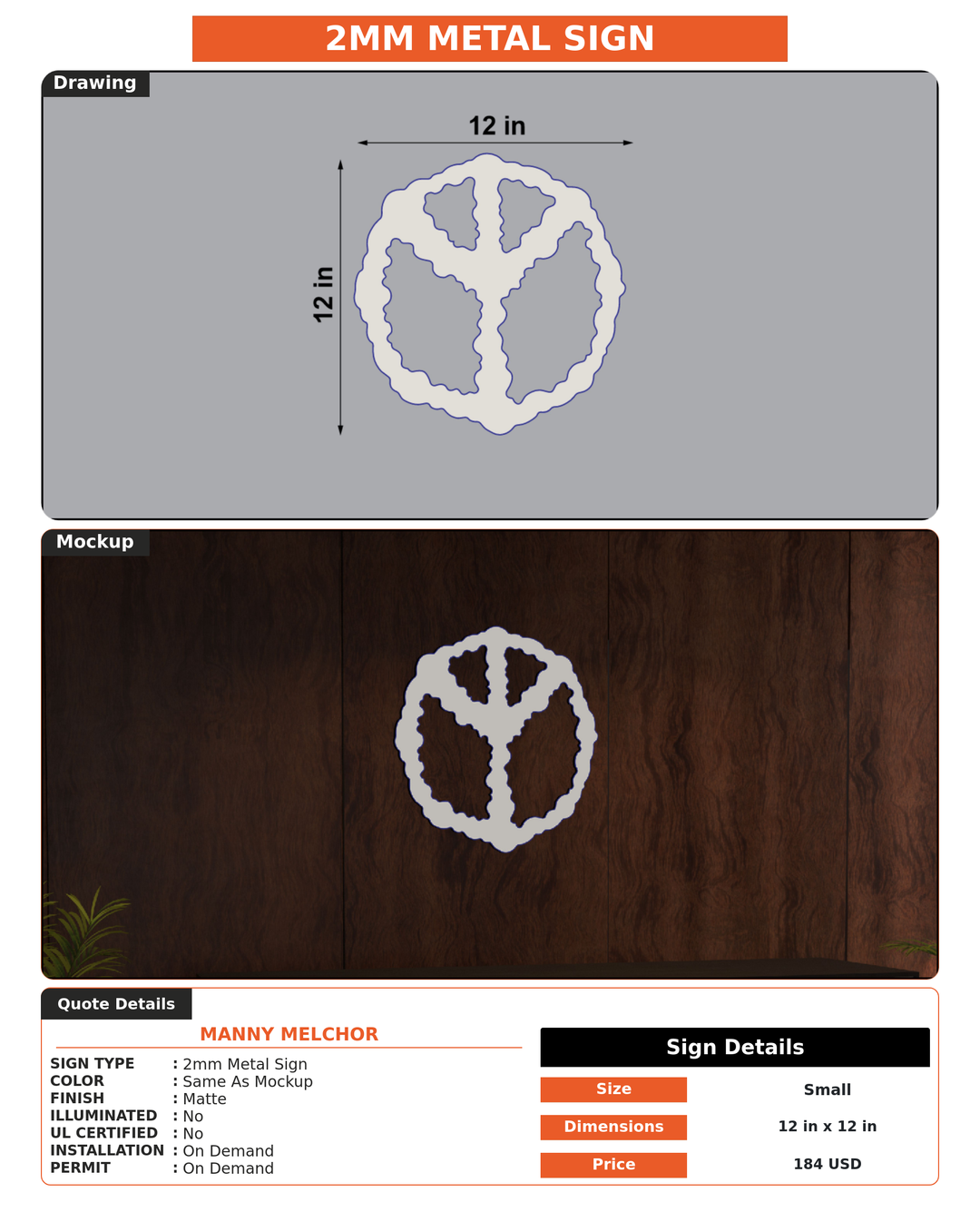 CUSTOM MOCKUP SIGN FOR Manny Melchor