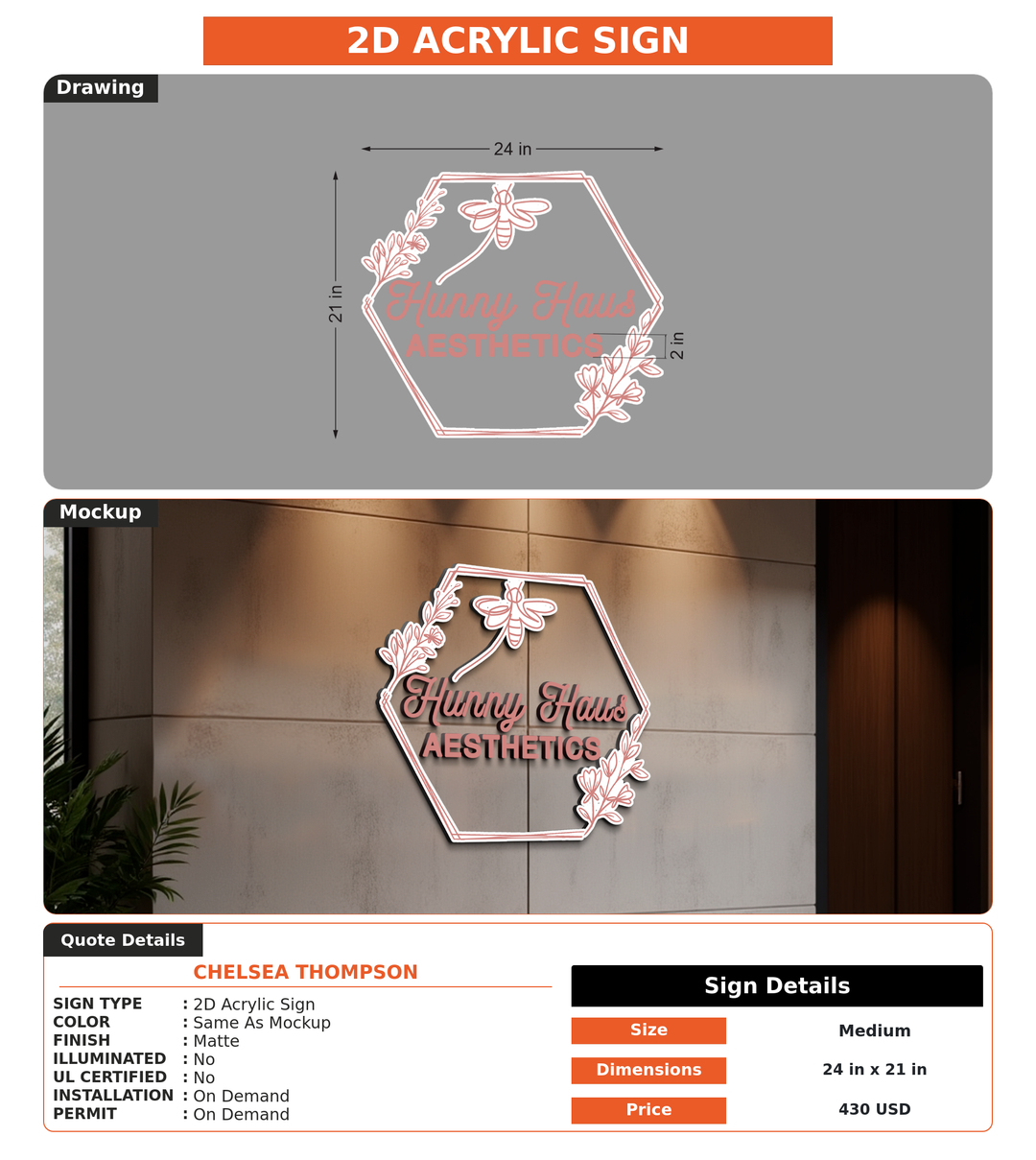 CUSTOM MOCKUP SIGN FOR Chelsea Thompson