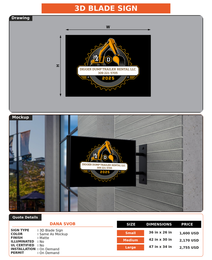 CUSTOM MOCKUP SIGN FOR Dana Svob