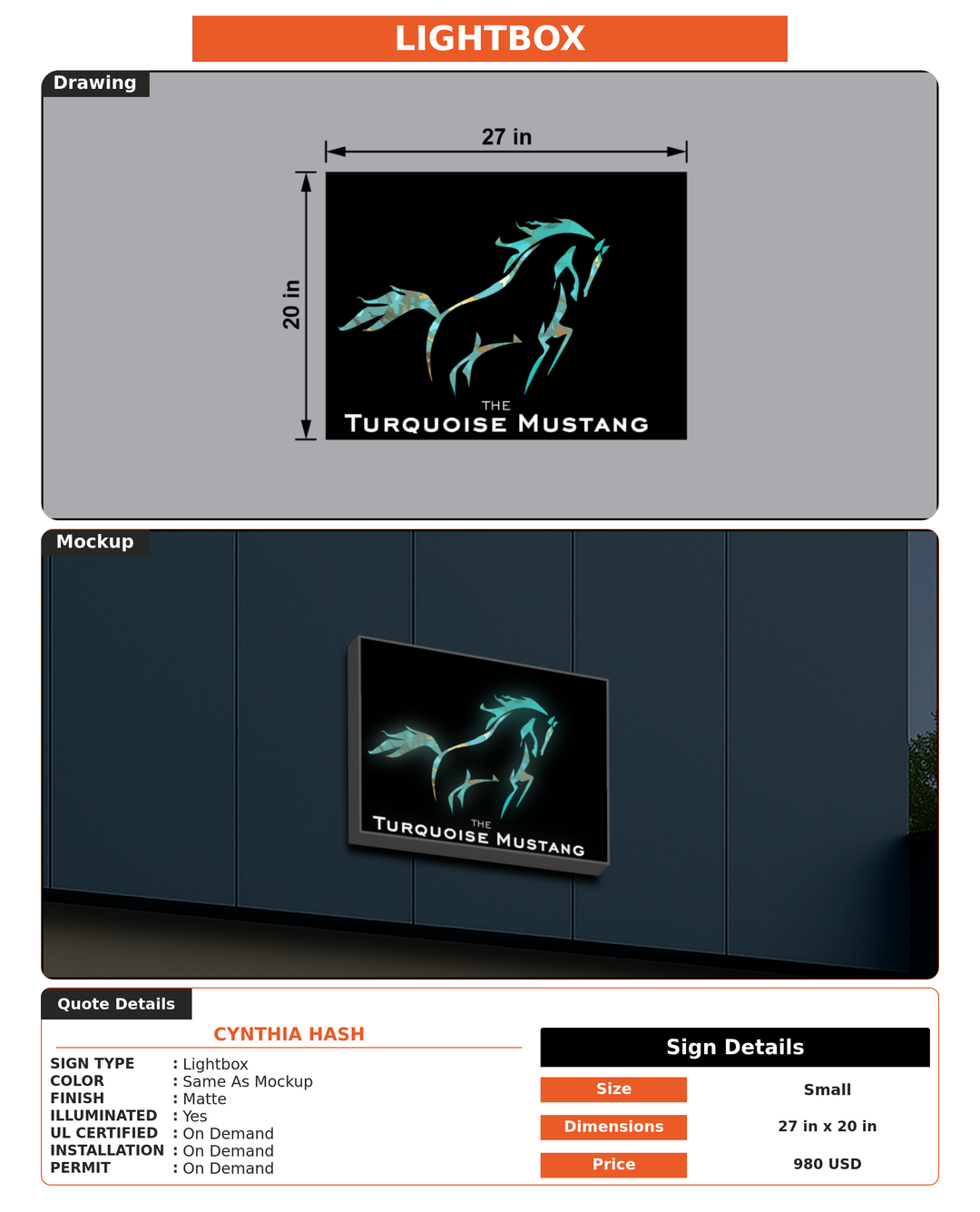 CUSTOM MOCKUP SIGN FOR Cynthia Hash