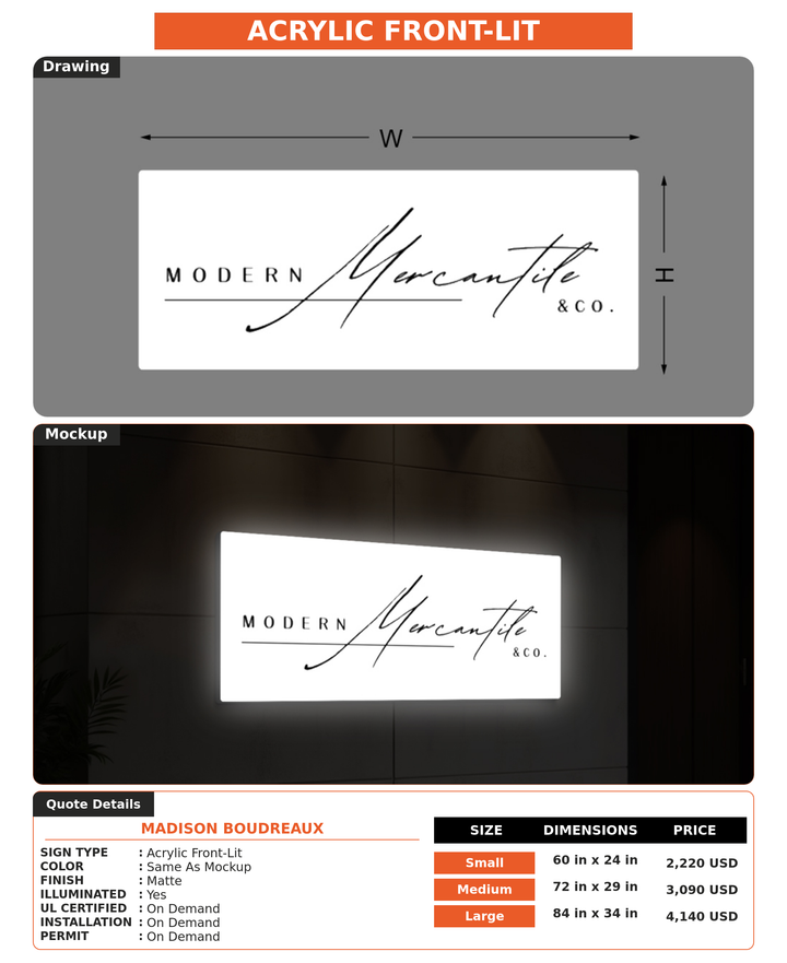 CUSTOM MOCKUP SIGN FOR Madison Boudreaux