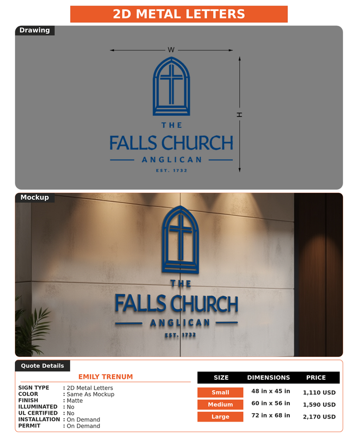 CUSTOM MOCKUP SIGN FOR Emily Trenum