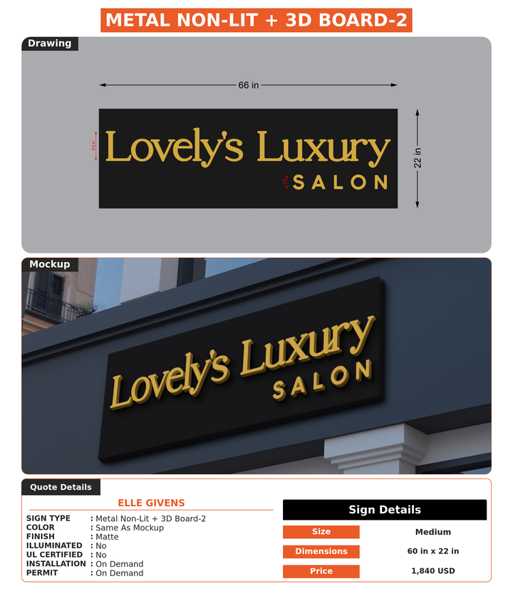 CUSTOM MOCKUP SIGN FOR elle givens