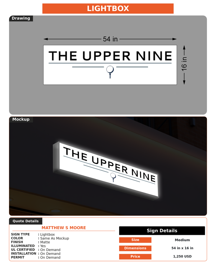 CUSTOM MOCKUP SIGN FOR Matthew S Moore