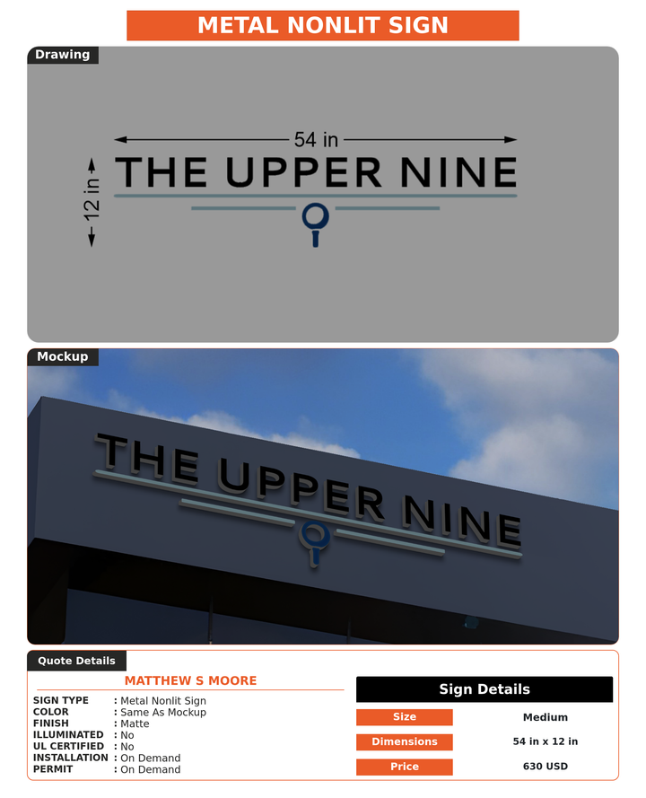 CUSTOM MOCKUP SIGN FOR Matthew S Moore