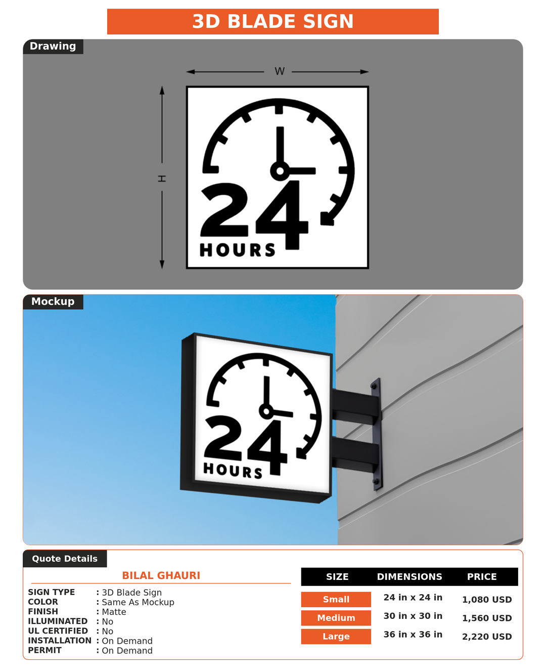 CUSTOM MOCKUP SIGN FOR Bilal Ghauri
