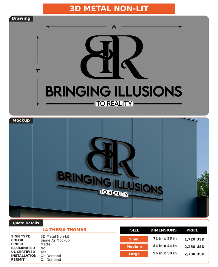 CUSTOM MOCKUP SIGN FOR La Thesia Thomas