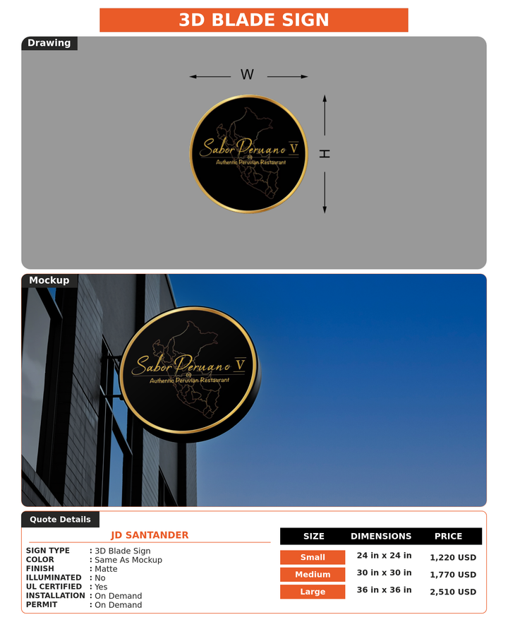 CUSTOM MOCKUP SIGN FOR JD Santander