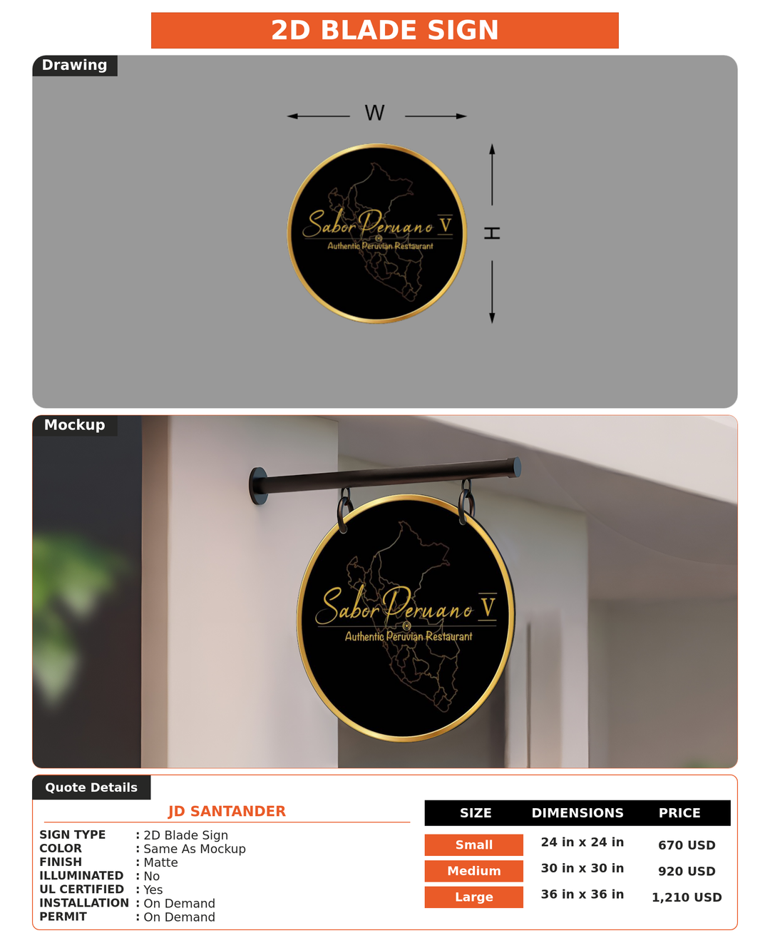 CUSTOM MOCKUP SIGN FOR JD Santander