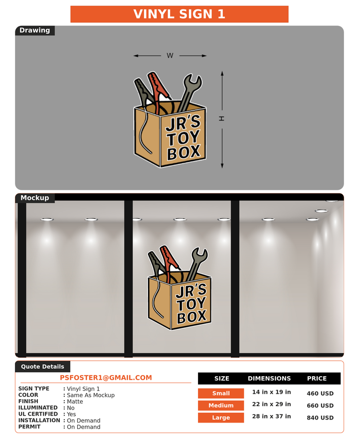 CUSTOM MOCKUP SIGN FOR psfoster1@gmail.com