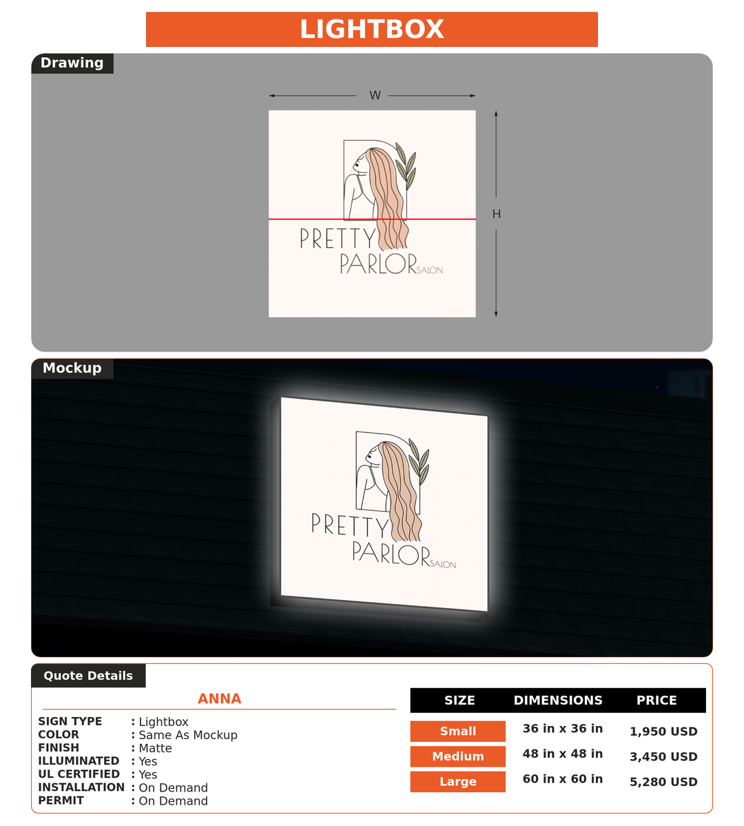 CUSTOM MOCKUP SIGN FOR Anna