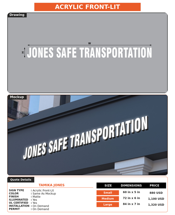 CUSTOM MOCKUP SIGN FOR Tamika Jones