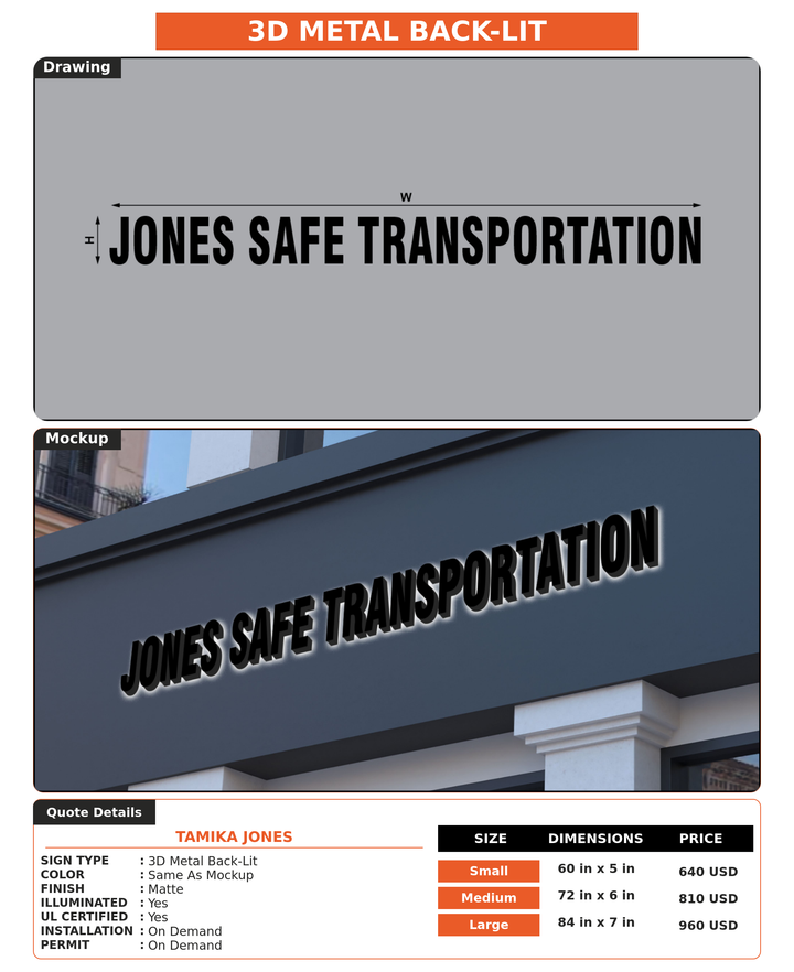 CUSTOM MOCKUP SIGN FOR Tamika Jones