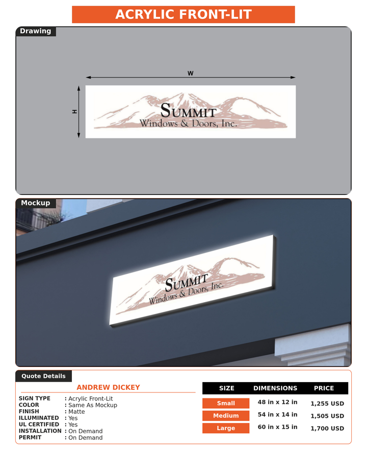 CUSTOM MOCKUP SIGN FOR andrew dickey
