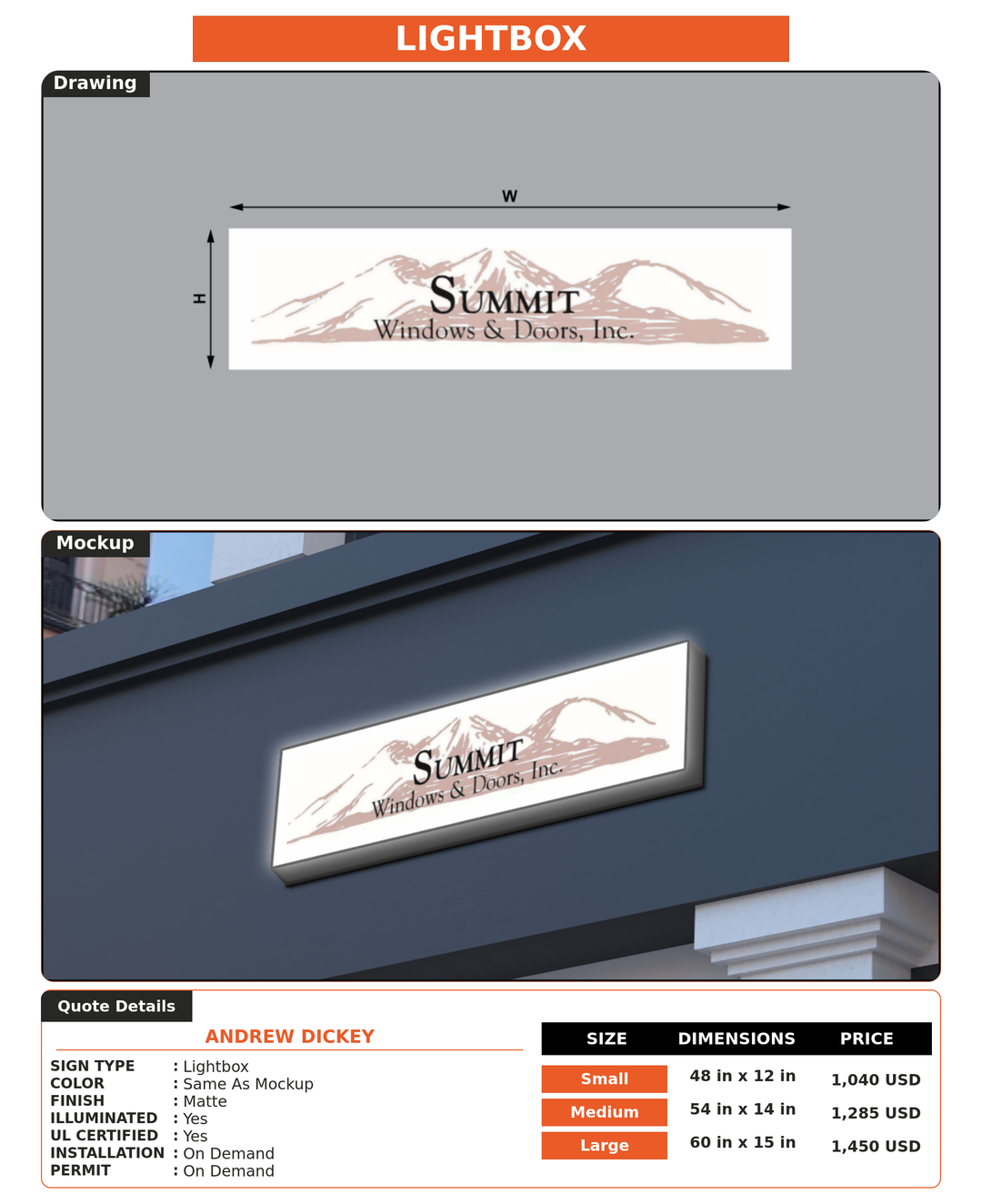 CUSTOM MOCKUP SIGN FOR andrew dickey