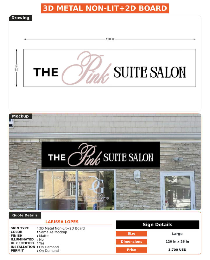 CUSTOM MOCKUP SIGN FOR Larissa Lopes