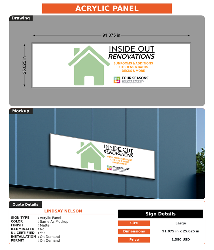 CUSTOM MOCKUP SIGN FOR Lindsay Nelson