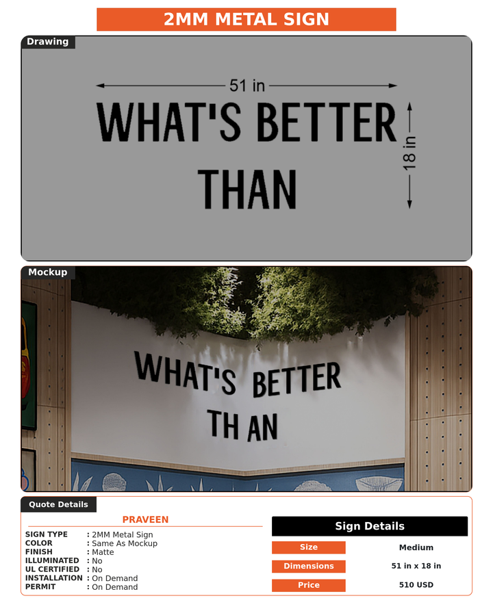 CUSTOM MOCKUP SIGN FOR PRAVEEN